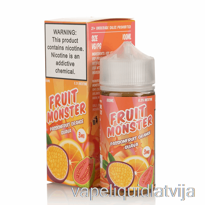 Pasifloru Apelsīnu Gvajava - Augļu Briesmonis - 100ml 0mg Vape šķidrums